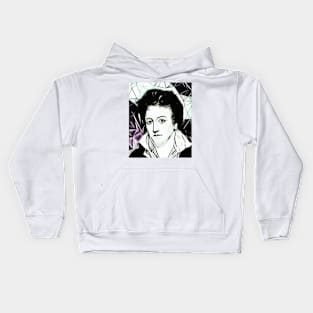 Percy Bysshe Shelley Black And White Portrait | Percy Bysshe Shelley Artwork 3 Kids Hoodie